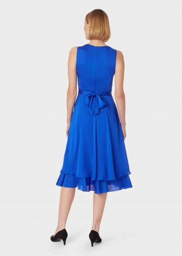 Hobbs Viola Midi Dress Cobalt Blue