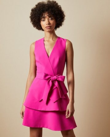 Ted Baker REINAH Tiered sleeveless dress, Pink - Image 3