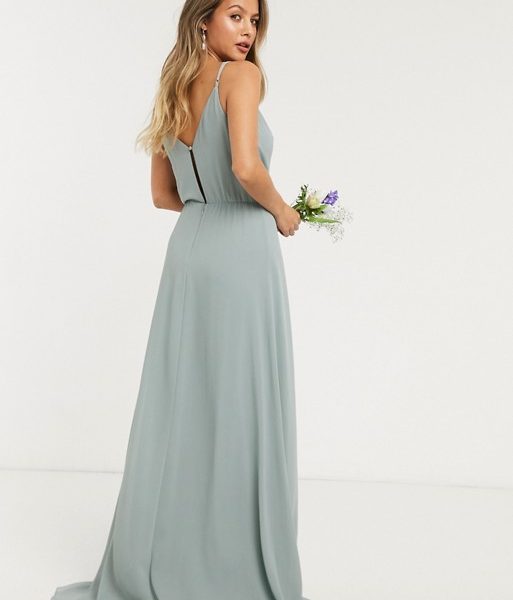 tfnc sage green bridesmaid dress