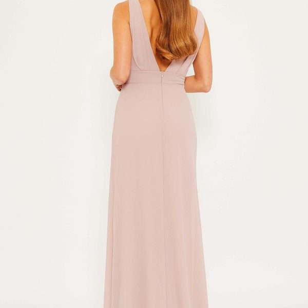 tfnc halannah pale mauve maxi dress