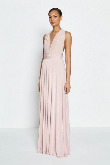 Coast Multiway Jersey Maxi Bridesmaid Dress Light Pink Blush