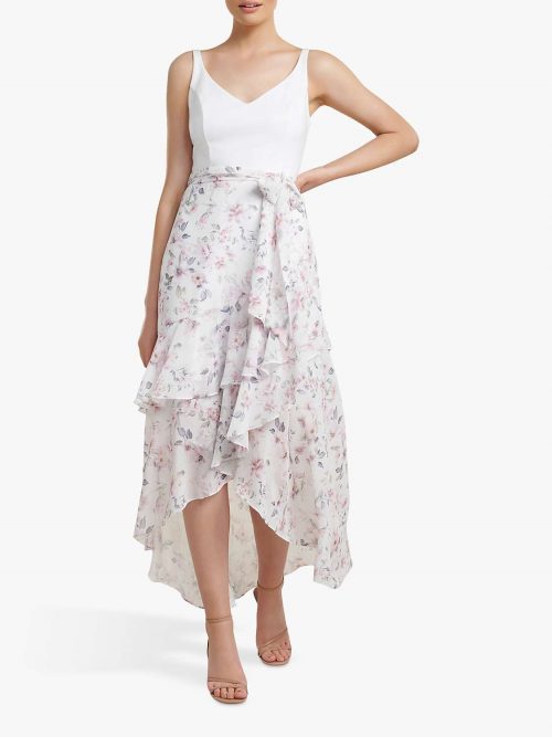 Forever New Everly 2 In 1 Frill Midi Dress Sweet Dream Floral White Pink myonewedding