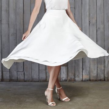 House Of Ollichon Thomas Bridal Midi Skirt Ivory