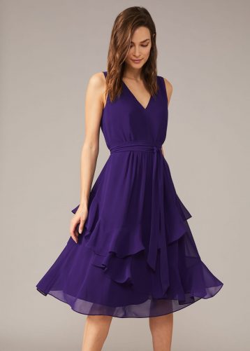 Phase Eight Breesha Belted Dress Purple