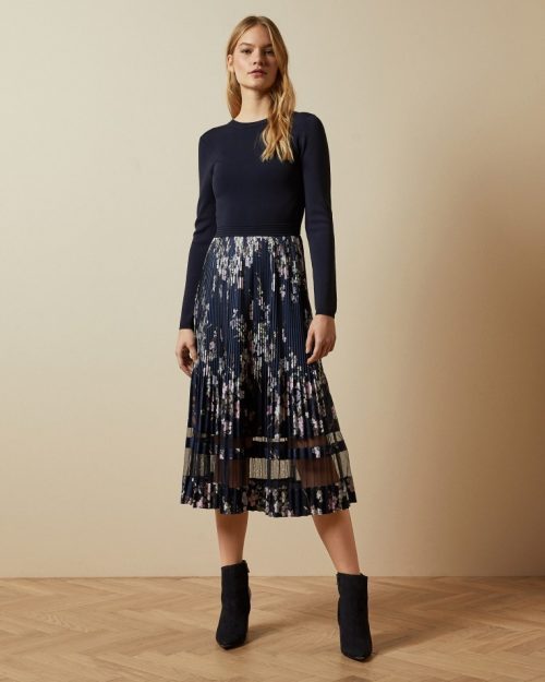 Ted baker pleated hot sale skirt dress