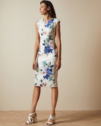 Ted baker store floral bodycon dress