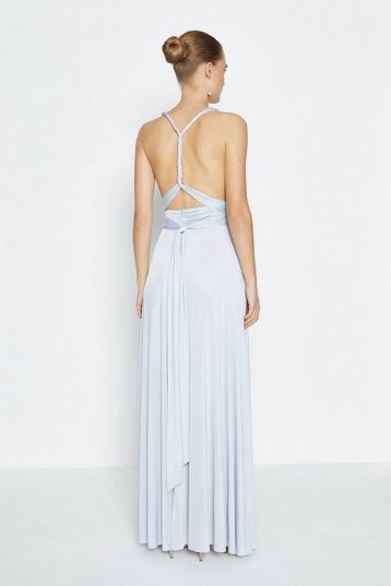 Coast Multiway Jersey Maxi Bridesmaid Dress Light Blue