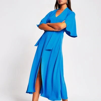 river island blue dress