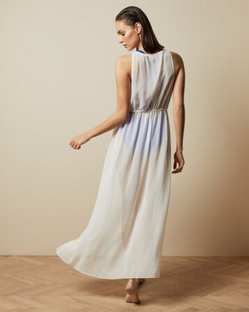 Ted Baker DAYENA Metallic plunge maxi cover up Ivory