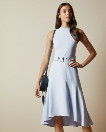 Ted Baker CORVALA Sleeveless midi dress Light Blue