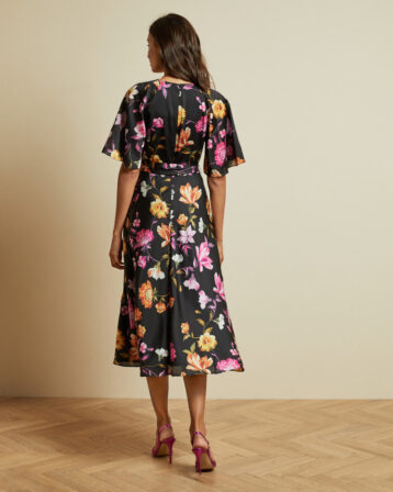 ossiee rhubarb midi tea dress