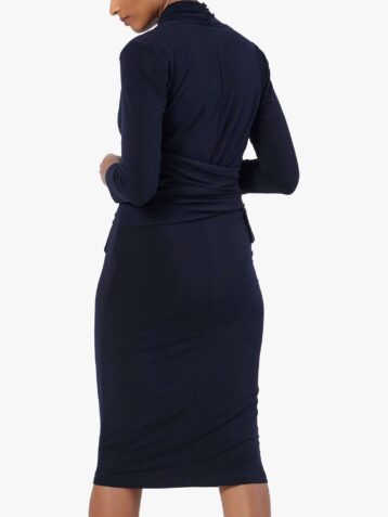 The Fold Arlington Dress Navy