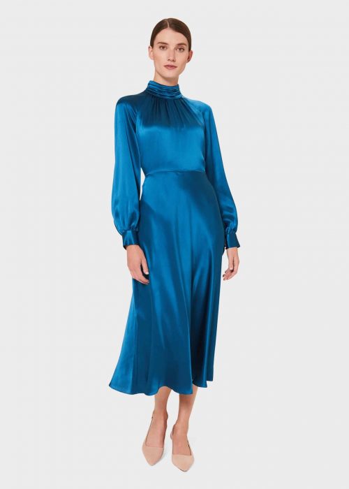 Silk hot sale midi dress