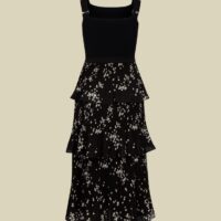 elderflower tiered midi dress