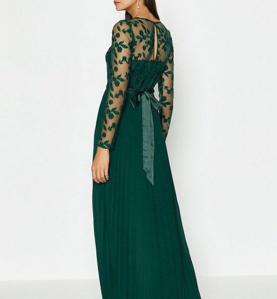 long sleeve embroidered maxi dress