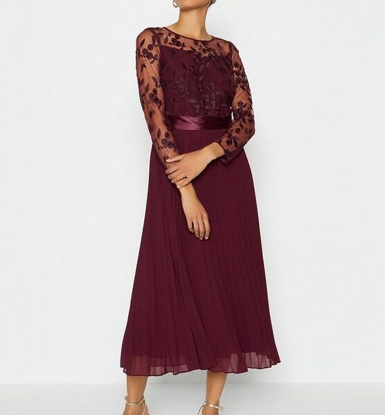 long berry dress