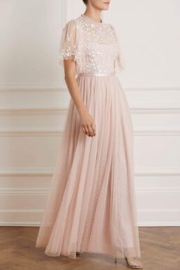 Needle & Thread Honesty Bodice Maxi Dress Pink Blush