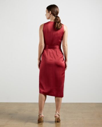 Ted Baker CHRISEY Fixed wrap midi dress, Red - Image 2