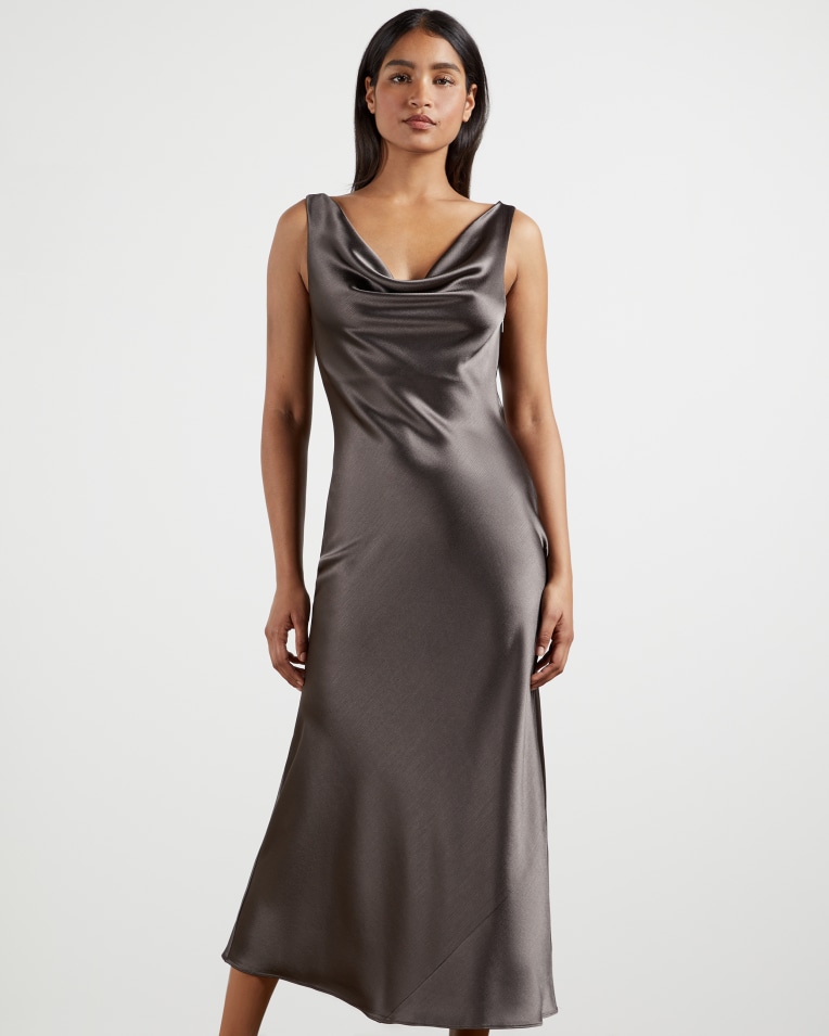 KINSEYY Cowl neck midi slip dress £179 £89