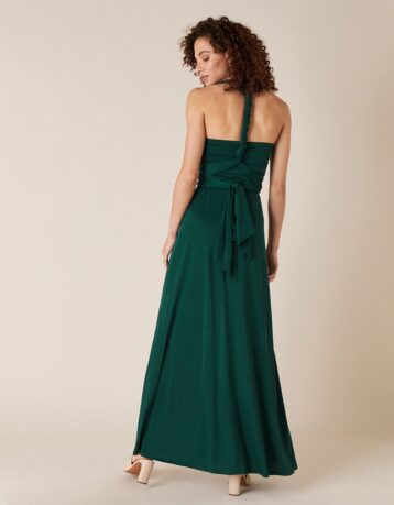 Monsoon Tallulah Multi Tie Bridesmaid Maxi Dress Green