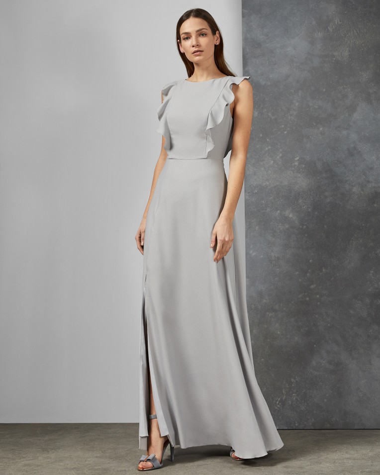 ARDENIA Waterfall ruffle maxi dress