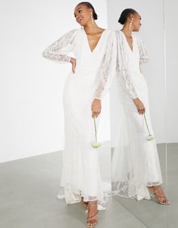 asos beaded kimono jumpsuit