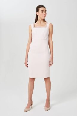 Hobbs Miranda Shift Beaded Dress Light Pink Blush