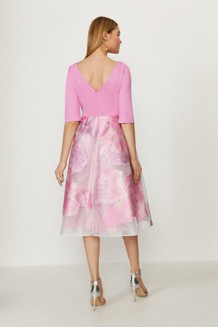 Coast pink emele store jacquard dress