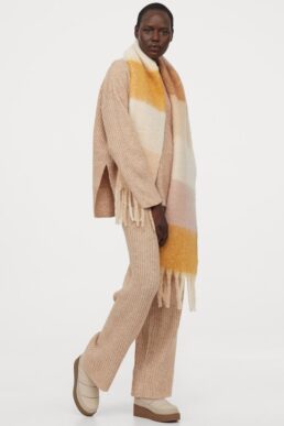 H&M Knitted trousers Camel