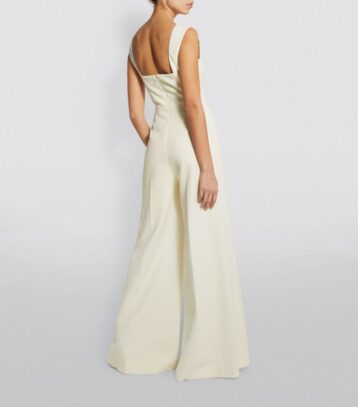 Emilia Wickstead Rosabella Bridal Wide-Leg Jumpsuit, Ivory - Image 2