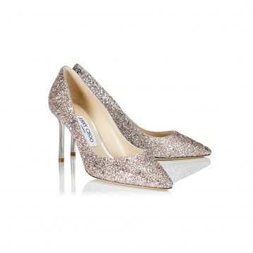 Jimmy Choo ROMY 85 Viola Mix Speckled Glitter Pointy Toe Pumps, Pink ...
