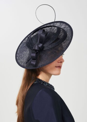 Hobbs Arabella Fascinator, Navy Blue - Image 2