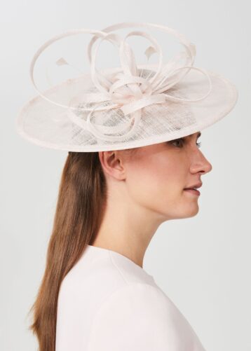 Hobbs Freya Fascinator, Sugared Almond/Ivory - Image 2