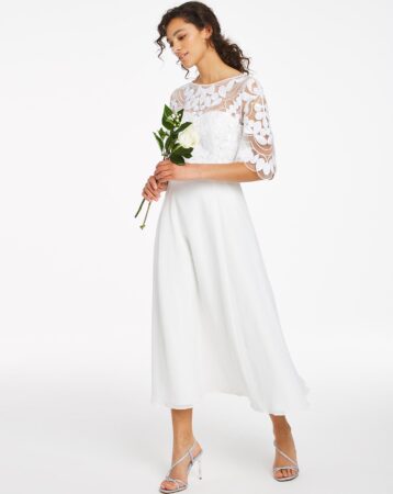 Joanna Hope Sequin Wrap Maxi Bridal Dress, Champagne - Dresses