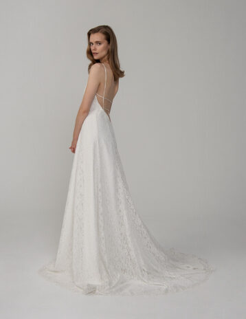 Rowley Hesselballe Aden Lace Wedding Maxi Dress White