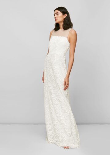 Whistles Therese Sheer Lace wedding dress Ivory