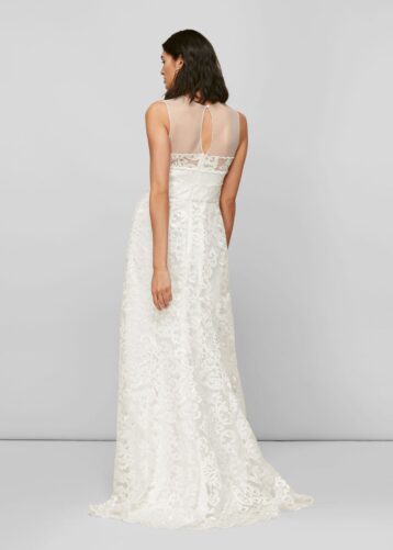 Whistles Therese Sheer Lace wedding dress Ivory