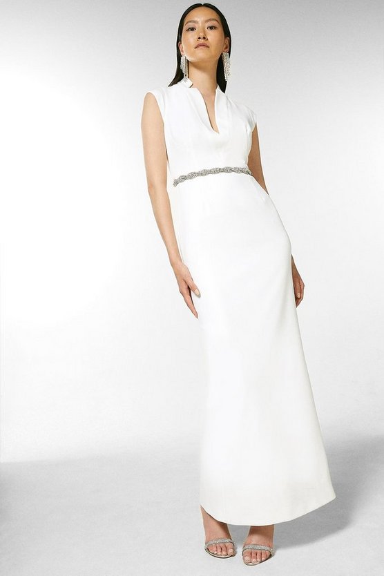 Structured Crepe Forever Maxi Dress