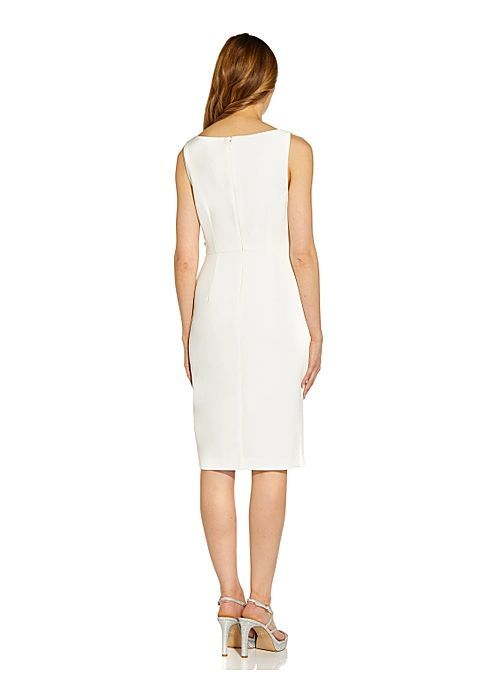 Adrianna Papell Sweetheart Crepe Cocktail Dress Ivory Dresses