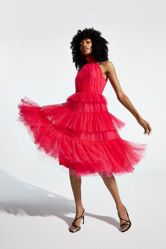 Tulle best sale dress midi