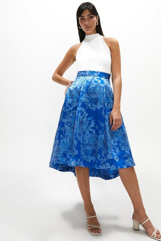 Jacquard Full Midi Skirt