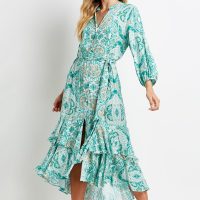 Green shop dress wallis