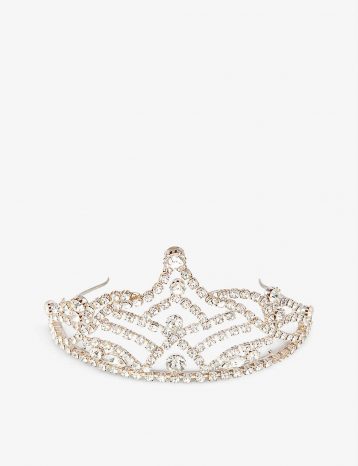 SUSAN CAPLAN Pre-loved 1980 silver-toned metal and Swarovski crystal tiara