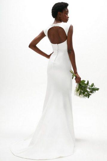 Coast Maxi Fitted Ponte Dress Ivory