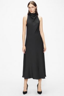 Ted Baker JOIYA Cowl Neck Sleeveless Midi Dress Black