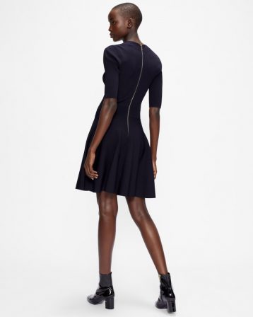 Ted Baker MILLLY Knitted sweetheart skater dress Dark Navy