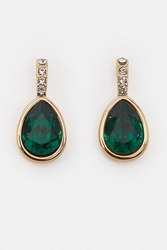 Emerald Statement Jewel Earrings