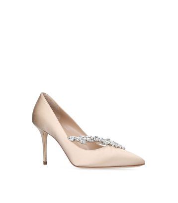 MANOLO BLAHNIK Nadira Pumps 90 Champagne