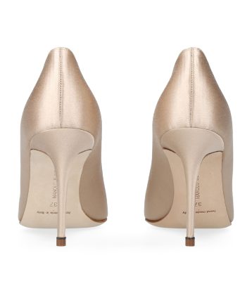 MANOLO BLAHNIK Nadira Pumps 90 Champagne