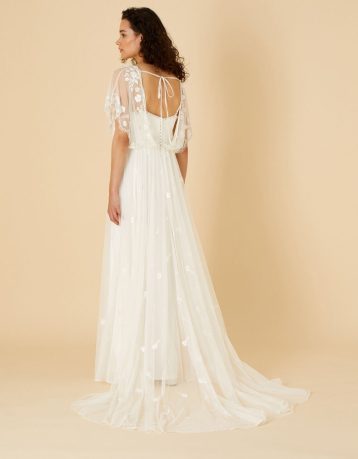 Monsoon Blouson bridal maxi dress ivory